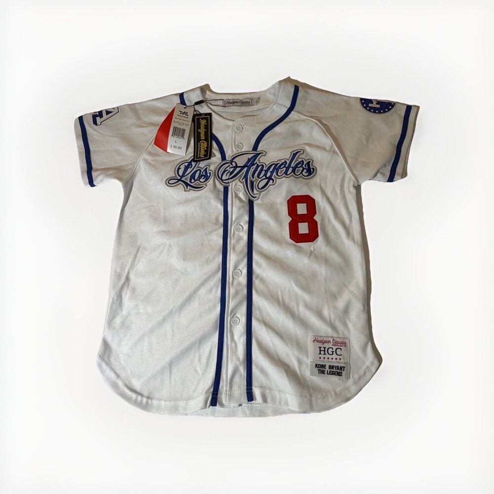 NWT Headgear Classics Kobe Bryant #24 Los Angeles Youth Large Baseball Jersey
